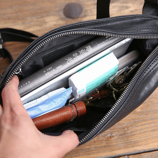 Bolso Mensajero de Cuero Genuino con Gran Capacidad - Image 7