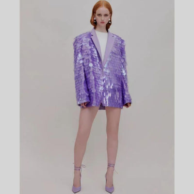 Blazer de Lentejuelas Sueltas para Cena y Eventos Elegantes - Image 3