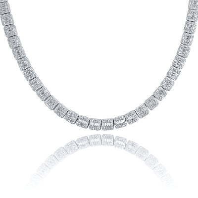 Collar de Hombre Circonita Cuadrada Baguette Completo - Image 5