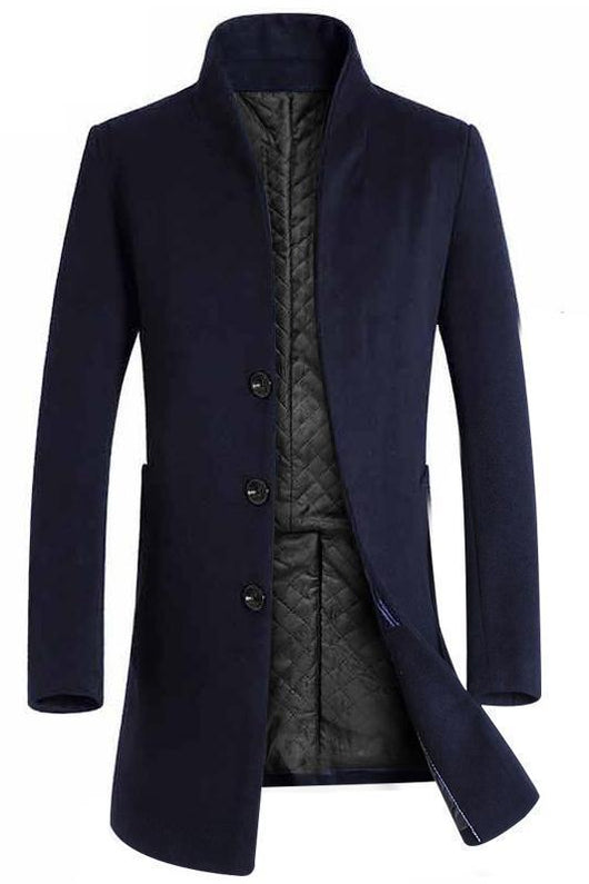 Abrigo de Lana Casual Corte Trinchera para Hombre - Image 6