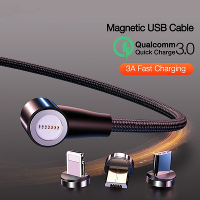 Cable Magnético 3 en 1 de Carga Rápida