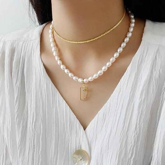 Collar de Plata 925 con Diseño Gipsófila para Clavícula
