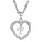 26-letter zircon heart necklace26-letter zircon heart necklace Plateado F