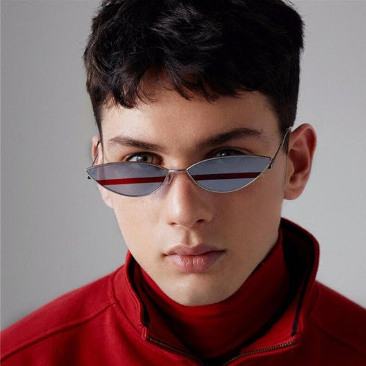Retro cat eye sunglasses for women with bright yellow lenses and a sleek silver-tone metal frame. - Image 3