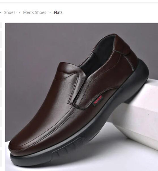 Zapatos de Cuero Casuales Talla Grande para Hombre - Image 2