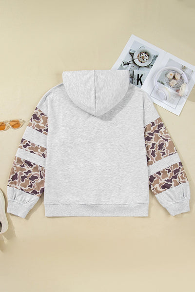 Sudadera Oversize Gris Camuflado con Mangas Asimétricas Talla Grande - Image 10
