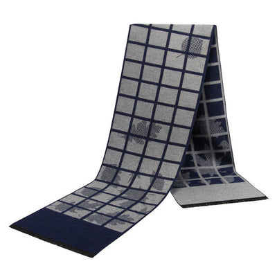 Bufanda Cuadros Jacquard para Papá y Abuelo - Calidez y Estilo - Image 8