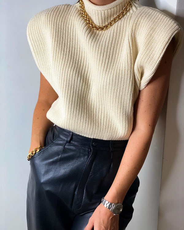 Chaleco Tejido para Mujer con Hombros Anchos