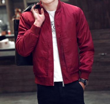Chaqueta Beisbolera Delgada Hombre Primavera Otoño - Corte Ajustado Coreano Talla Grande - Image 3