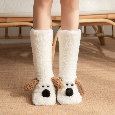 Calcetines Térmicos Antideslizantes con Diseño de Perrito para Mujer - Image 14