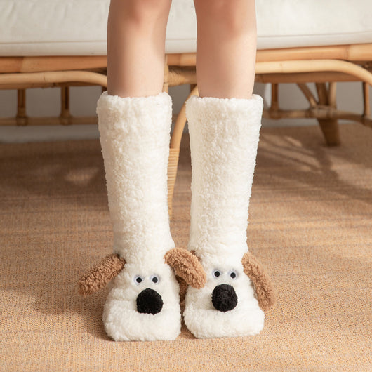 Calcetines Térmicos Antideslizantes con Diseño de Perrito para Mujer - Image 14