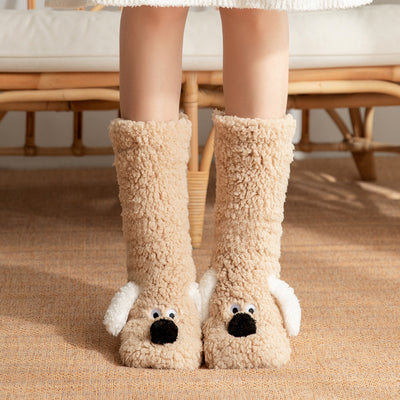 Calcetines Térmicos Antideslizantes con Diseño de Perrito para Mujer - Image 15