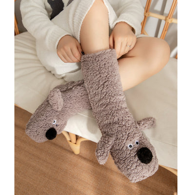 Calcetines Térmicos Antideslizantes con Diseño de Perrito para Mujer - Image 3