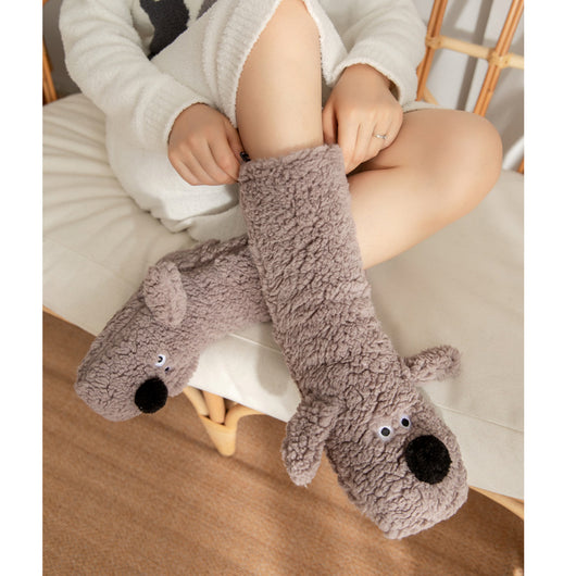Calcetines Térmicos Antideslizantes con Diseño de Perrito para Mujer - Image 3