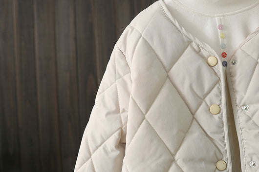 Abrigo de Invierno Acolchado con Rombos y Bolsillos para Mujer - Image 18