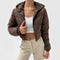 Women's Mandela Short Hooded Zip Winter Coat - Jacket