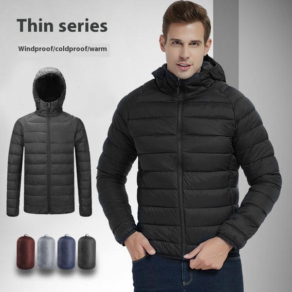Abrigo Deportivo Ligero con Capucha - Chaqueta Térmica Impermeable para Invierno