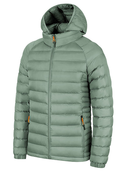 Chaqueta Ligera con Capucha para Hombre - Abrigo Cálido Portátil con Bolsillos - Image 11