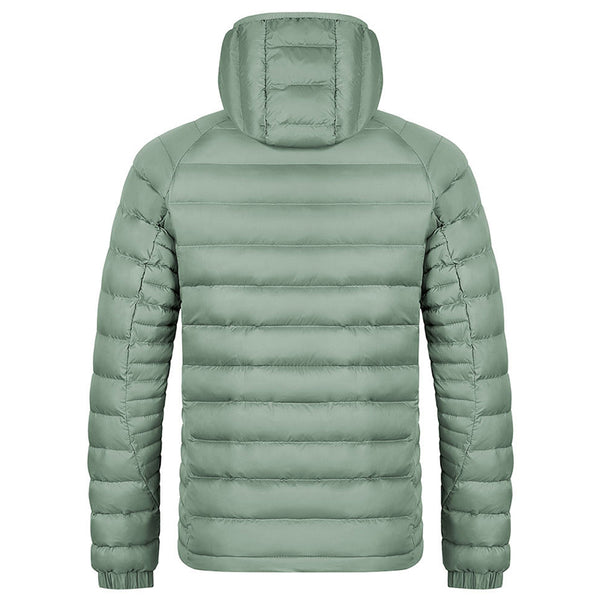 Chaqueta Ligera con Capucha para Hombre - Abrigo Cálido Portátil con Bolsillos