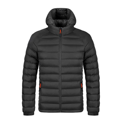 Chaqueta Ligera con Capucha para Hombre - Abrigo Cálido Portátil con Bolsillos - Image 3