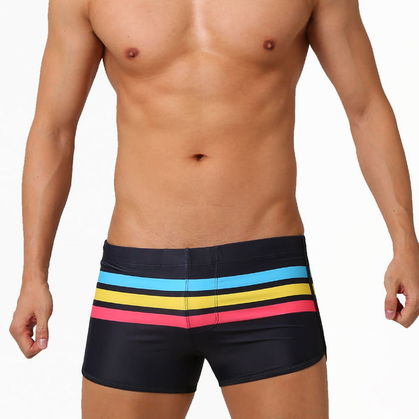 Shorts Deportivos Hombre con Rayas Coloridas y Corte Moderno - Image 3