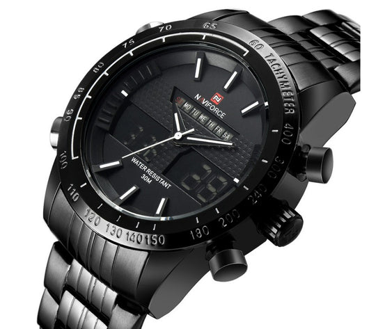 Reloj Deportivo Sumergible para Hombre con Banda de Acero - Image 3