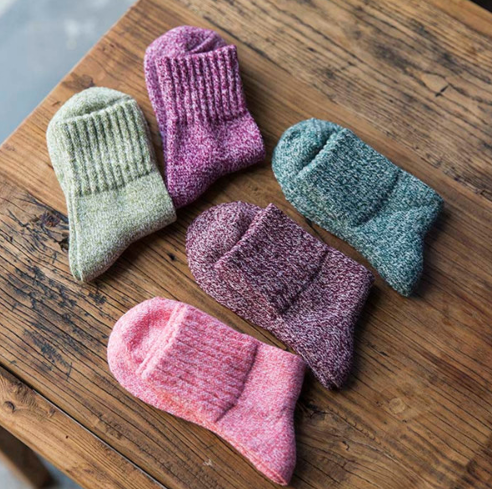 5 Pares de Calcetines Térmicos Invierno Mujer Algodón Grueso Transpirables
