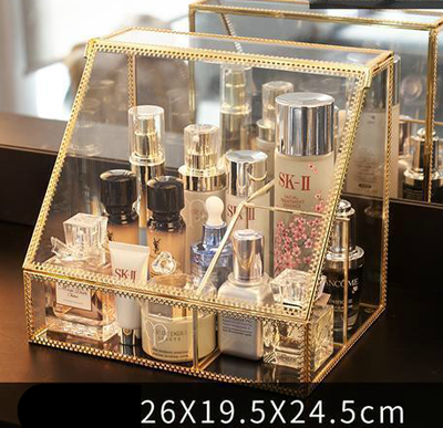 Organizador de Cosméticos con Caja de Almacenamiento de Cristal Antipolvo - Image 2