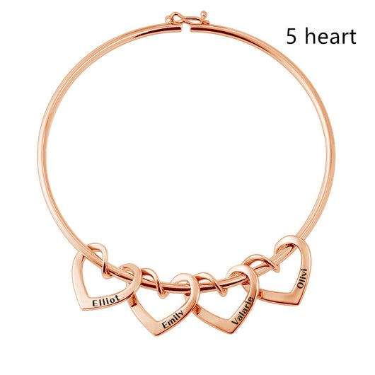 Pulsera Curved Peach Heart con Piercing - Image 17