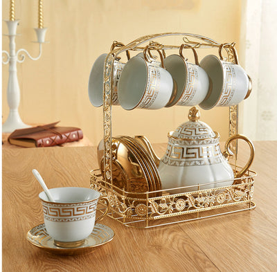 Juego de Taza y Plato de Cerámica Lujo para Café y Té
