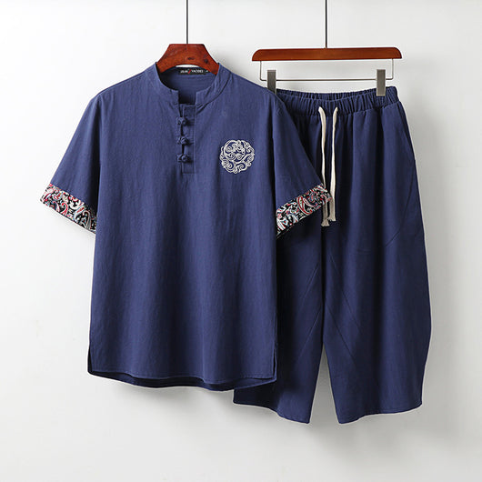 Traje de Lino Manga Corta para Hombre - Colección Verano Ultraligero - Image 9