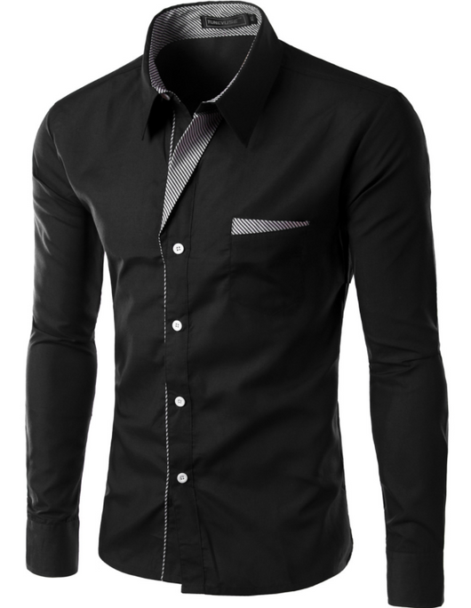 Camisa Manga Larga Clásica para Hombre - Estilo Europeo y Americano - Image 3