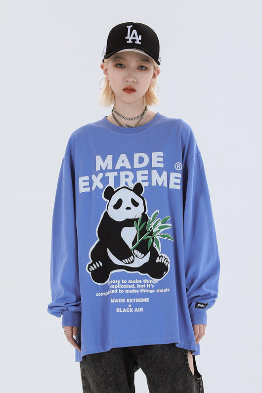 Sudadera Oversize con Estampado Panda - Mangas Largas - Image 3
