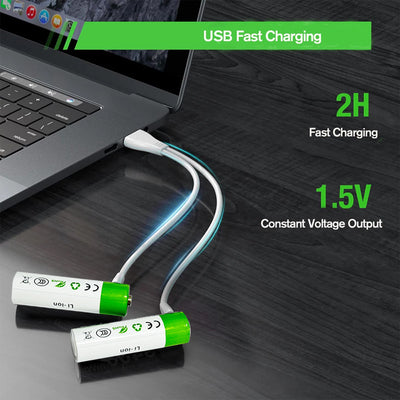 Batería Recargable No 5 de Litio 15V Carga Rápida USB-C AA 3800mAh - Image 13