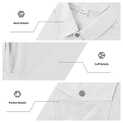 Camisa Suelta de Solapa Lisa para Hombre - Estilo Casual Festivo - Image 19