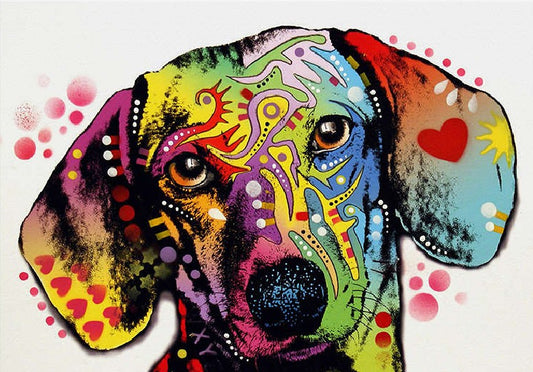 Cuadro de Diamantes 5D Dachshund - Kit Completo de Pintura de Diamantes