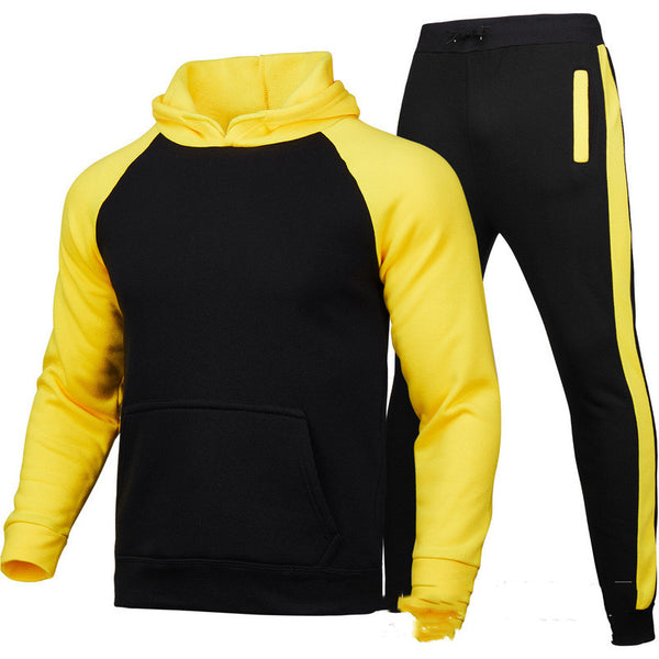 Suéter Deportivo para Hombre con Mangas Raglán y Costuras de Contraste