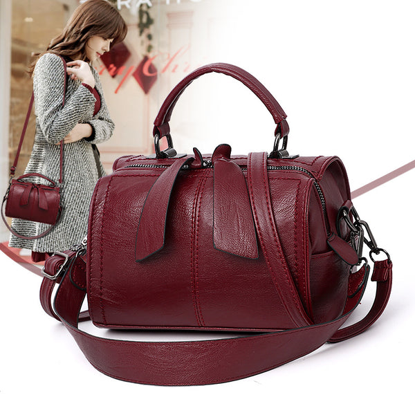 Bolso Boston de Cuero Suave para Mujer