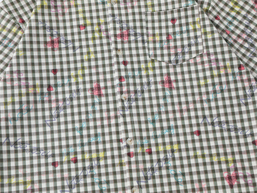 Camisa Suelta a Cuadros Manga Corta para Hombre - Image 15