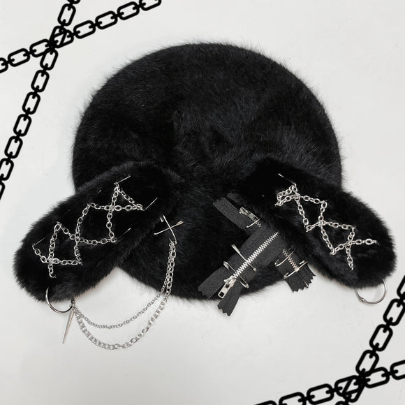 Boina Punk Rabbit Ear - Estilo Alternativo y Desenfadado