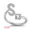 26 Letter English Rings Jewelry Dorado S Opening adjustable