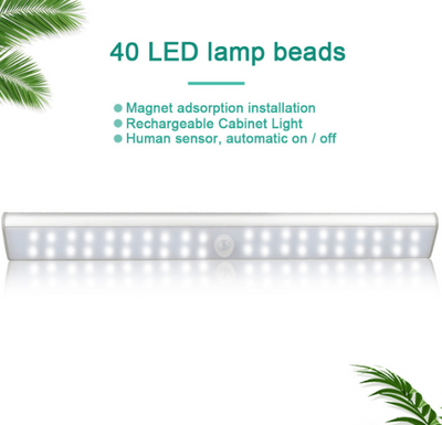 Lámpara LED con Sensor de Movimiento Recargable 24/40/60 LEDs - Image 2
