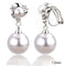 Tassel Clip Sterling Silver Pearl Earrings For Women Large Silver A