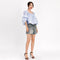 Blusa Cuello Francés con Mangas Abullonadas