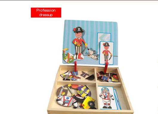 Juego Magnético Montessori con Caja Puzzle de Madera y Dibujos Educativos - Image 14