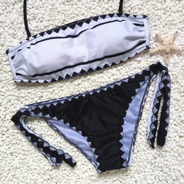 Bikini Strapless Ajustable para Mujer - Traje de Baño Elegante