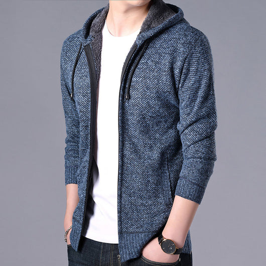 Cardigan de Cuello Alto para Hombre - Suéter Elegante de Manga Larga - Image 6