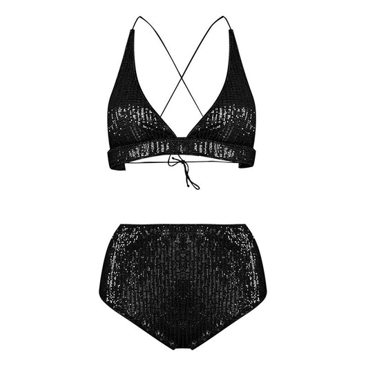 Traje de Baño Bikini de Lujo Dividido con Lentejuelas - Image 6