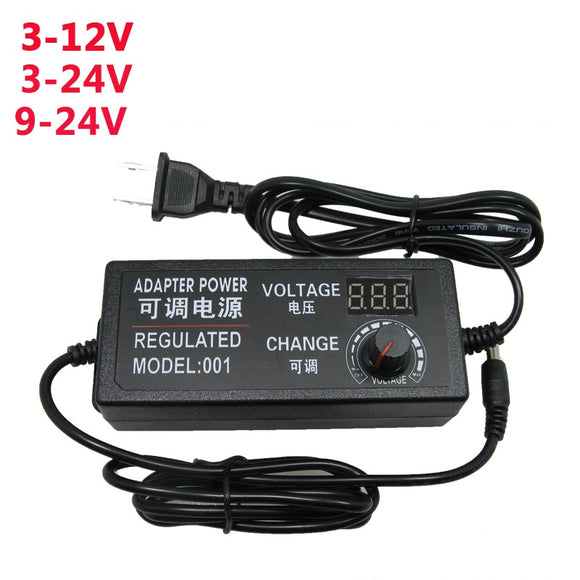 Adaptador de Alimentación Digital 3-24V 2A con Pantalla LED