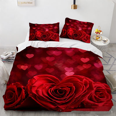 Colección de Tres Piezas Home Rose con Impresión 3D Digital